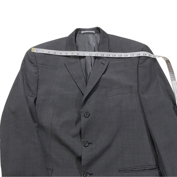 Michael Kors Men Grey 3-Button 100% Wool Suit Jacket Sz 44R Crosshatch Lined - Picture 9 of 13